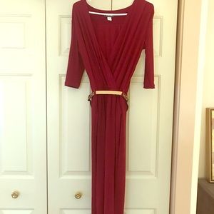 Deep red jumpsuit